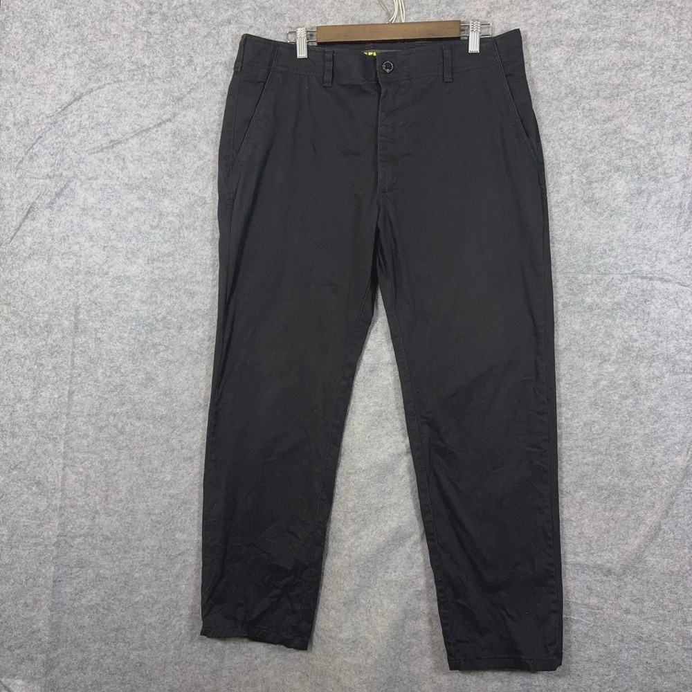 Lee Extreme Comfort Chino Pants Mens 36x30 Black Straight Fit Stretch